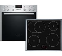 Siemens EQ641EI02T Cuisinière combiné/A / 65 litres/Résultats de cuisson optimaux jusqu'à 3 plaques de cuisson grâce à une répartition innovante de la chaleur avec air chaud 3D Plus/Acier inoxydable