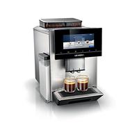 SIEMENS EQ900 Machine à expresso entièrement automatique, TQ907R03, deux porte-grains, baristaMode, eGrinder, beanIdent System, écran iSelect 6,8", application Home Connect, acier inoxydable