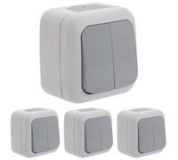 SIEMENS - Étanche Double Va et Vient Gris IP54 Garantie 2 Ans (Lot de 4)