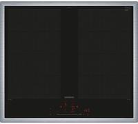 Siemens EX645HXC1E iQ700 Plaque à induction, intelligente, 60 cm, noire, avec cadre, varioinduction, TouchSlider, capteur de cuisson Pro, rôtir sans risque de combustion
