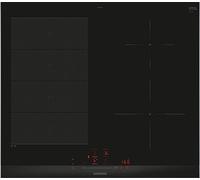Siemens EX675HEC1E iQ700 Plaque de cuisson à induction intelligente 60 cm Noir Avec cadre orientable Varioinduction TouchSlider Capteur de cuisson Pro - Cuisson sans risque de brûlure