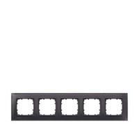Siemens Gamme d'interrupteurs x5 Cadre Delta noir 5TG12052 1 pc(s)