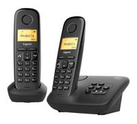 Gigaset A270A Duo - Téléphone sans fil - système de répondeur avec ID d'appelant - DECT\GAP - noir + combiné supplémentaire Noir G