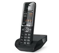 Gigaset COMFORT 550 Téléphone sans fil DECT - Design élégant - Excellent son mains libres - Protection des appels - Carnet d'adresses avec 200 contacts - Titane noir