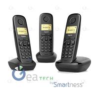 Siemens Gigaset Téléphone sans Fils A170 Trio Simil Cuir Mode Plus Zero