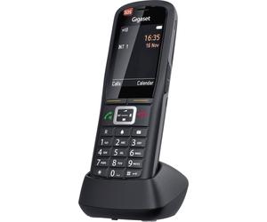 Siemens Gigaset Zubehör Telefonanlagen DECT, GAP Téléphone sans fil Bluetooth, avec socle, Code PIN, à vibrations, recomposition automatique du numéro noir