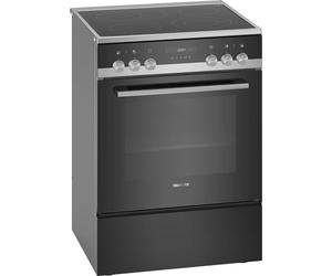 Siemens HK9S5A240, iQ500 Cuisinière électrique autonome avec plaque de cuisson vitrocéramique, 60 cm, chauffage rapide, aide à l'auto-nettoyage, 3D Air chaud, CookControl 10 programmes automatiques