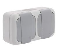 Siemens Prise double étanche 2P+T gris