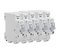 Siemens Ingenuity for life - Lot de 5 disjoncteurs Auto P+N 16A
