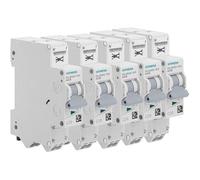 Siemens Ingenuity for life - Lot de 5 disjoncteurs Auto P+N 20A