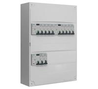 Siemens Ingenuity for life - Tableau 2 rangées pré-équipé 2 inter. diff. 40A + 1 inter. diff. 40A + 10 disjoncteurs