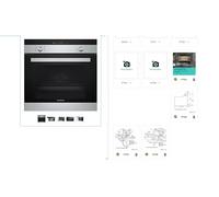 Siemens iQ100 HB113FBS1 four 66 L A Noir, Acier inoxydable