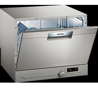 Siemens iQ300, Lave-vaisselle compact indépendant, 55 cm, Silver Inox, SK26E822EU
