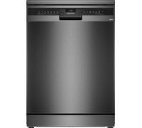 Siemens iQ300, Lave-vaisselle pose libre, 60 cm, Acier noir brossé avec revêtement anti-traces de doigts, SN23EC03ME
