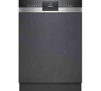 Siemens iQ300 SN53HS10TE Lave-vaisselle partiellement intégré intelligent | Panier à couverts en acier inoxydable, agréablement silencieux avec iQdrive, aquaStop, panier supérieur réglable en hauteur