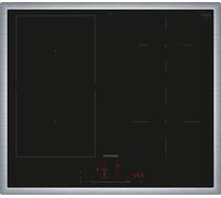 Siemens iQ500 ED64RHSB1E, Noir, Acier inoxydable, Encastré, 60 cm, Plaque de cuisson à induction avec zones, vitrocéramique, 4 zone(s)
