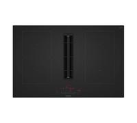 Siemens iQ500 ED81AHQ26E Plaque de cuisson à induction avec hotte 80 cm Mat | Induction combinée pour grande batterie de cuisine, BratSensor Pro empêche les brûlures, très silencieux 69 dB, Home Connect