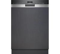 Siemens iQ500, Lave-vaisselle semi-intégré, 60 cm, Acier brossé, SN55ES12CE