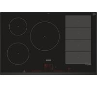 Siemens iQ700 EX851LVC1F - Table de cuisson à induction - 5 plaques de cuisson - Niche - largeur : 75 cm - profondeur : 49 cm - noir - avec cadre biseauté