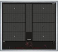 Siemens Plaque à induction intégrée iQ700 EX645LYC1E 4 zones Boost 7400 W Noir Acier inoxydable