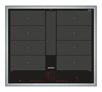 Siemens Plaque à induction intégrée iQ700 EX645LYC1E 4 zones Boost 7400 W Noir Acier inoxydable