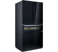 Siemens iQ700, Réfrigérateur-congélateur, multi-portes, façade en verre, 183 x 90.6 cm, noir, KF96RSBEA