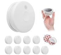 SIEMENS - Lot de 10 détecteurs de fumée NF Autonomie 5 Ans Garantie 3 Ans - 5TC1292-6 + Supports aimantés