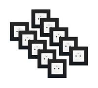 SIEMENS - LOT de 10 Prises 2P+T Blanc Delta Viva + Plaques Noir