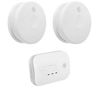 Lot de 2 détecteurs de fumée NF Autonomie 5 ans + 1 détecteur de monoxyde de carbone NF autonomie 3 ans-SIEMENS