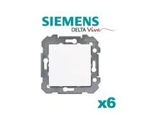 Siemens - lot de 6 va & vient blanc delta viva