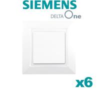Siemens - Lot de 6 Va & Vient BLANC Siemens DELTA ONE