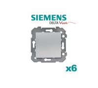 Siemens - lot de 6 va & vient silver delta viva