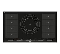 Siemens Plaque de cuisson électrique EH975SZ17E - En acier inoxydable - 91,2 cm - Technologie à induction innovante pour une cuisson plus rapide, plus propre et plus sûre - Noir
