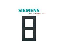 Siemens - plaque double anthracite delta viva