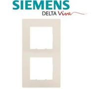 Siemens - plaque double beige delta viva siemens