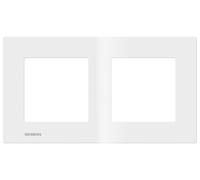 Siemens Plaque double DELTA VIVA Blanc
