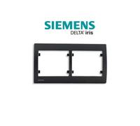 Siemens - plaque double horizontale anthracite
