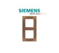 Siemens - plaque double métal marron delta viva