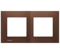 Siemens Plaque double DELTA VIVA Métal marron