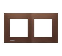 SIEMENS - Plaque Double Métal Marron Siemens DELTA VIVA