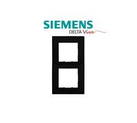 Siemens - plaque double noir siemens delta viva