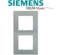 Siemens Plaque double DELTA VIVA Silver