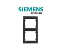 Siemens - plaque double verticale anthracite