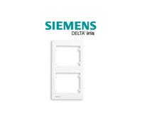 Siemens - plaque double verticale blanc delta iris