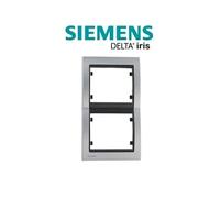 Siemens - plaque double verticale métal aluminium