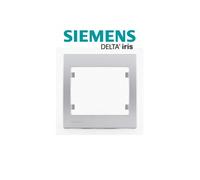 Siemens - plaque simple aluminium delta iris