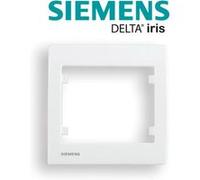 Siemens Plaque simple Delta IRIS blanc