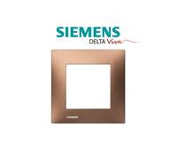 Siemens - plaque simple métal marron delta viva