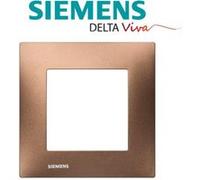 Siemens - plaque simple métal marron delta viva