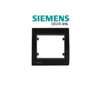 Siemens - plaque simple métal noir delta iris